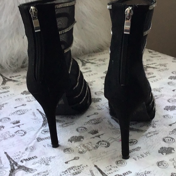 Italina Rhinestone & Mesh Bootie - Picture 3 of 5